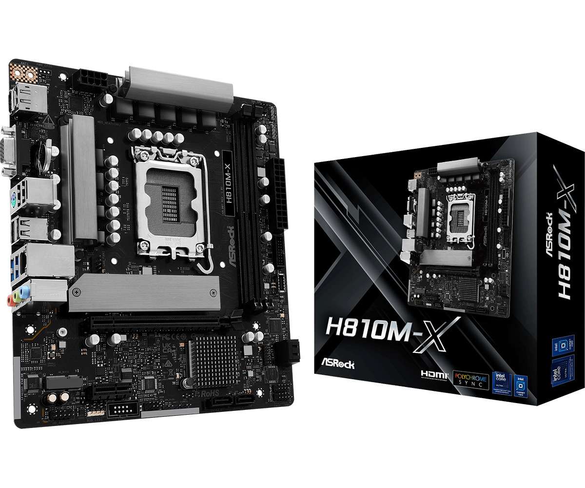 ASRock H810M-X Motherboard Micro ATX με Intel 1851 Socket