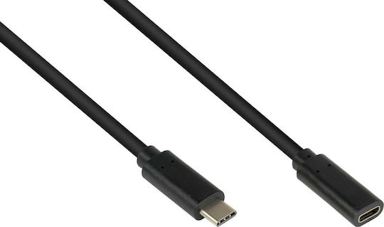 Good Connections USB 3.2 Cable USB-C Male - USB-C Female 100W PD Black 0.5m