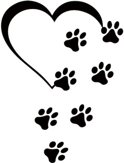 Αυτοκόλλητα Pet Αυτοκινήτου Βιτρίνας Lovely Paws