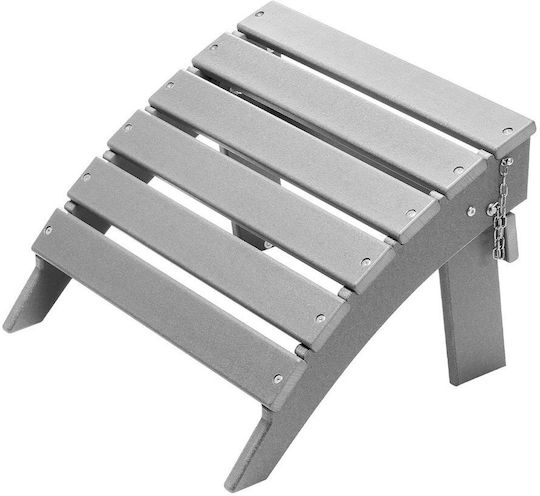 Vevor Adirondack Ottoman 16,9l x 18,9b x 13h Zoll HDPE Klappfußstütze Grau
