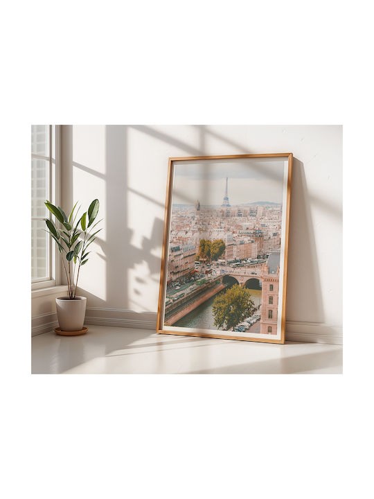 Poster Paris View Pst2583 30cm X 40cm Black Woo...