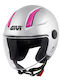 Givi H11.7 Silver Fucsia Κράνος Μηχανής Jet ECE 22.06 1300gr