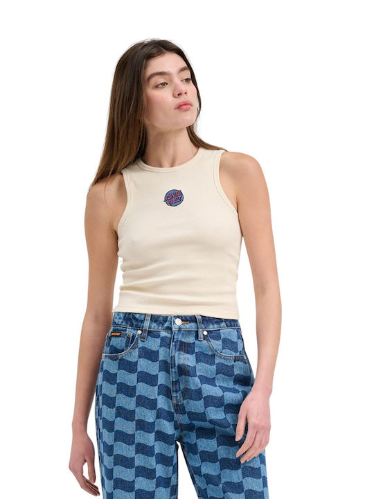 Bluza Damă Fără Mâneci Bej Chalk