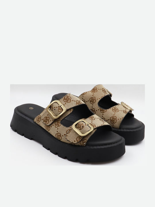 Γυναικεία Σανδάλια Flatforms Καφέ