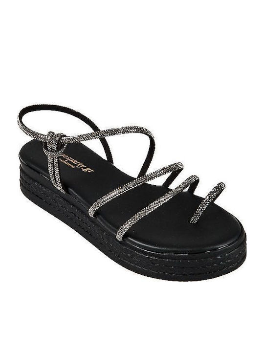 Women's Flat Sandals Flatforms in Black Color