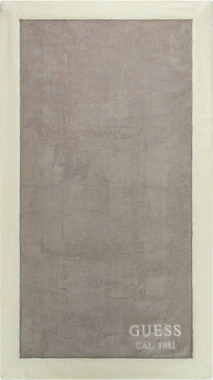 Guess Beach Towel Cotton Gray 180x100cm.