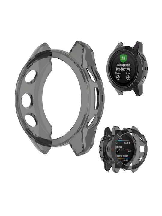 Cele mai bune accesorii carcasă din silicon în culoare negru transparent pentru Garmin Fenix 7x