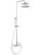 Coloană de duș Baterie Art Line 2 Fluxuri Slim Inox Ø20 Crom Inteflex 087930