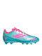 F50 Club Messi Kids Molded Soccer Shoes Flash Aqua / Lucid Pink / Lucid Cyan
