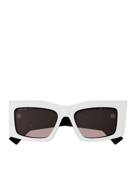 Gucci Damen Sonnenbrille mit Weiß Kunststoff Ge...