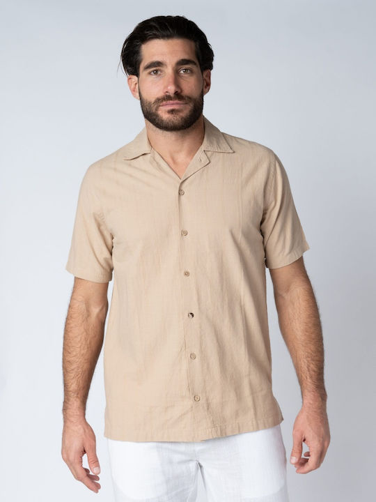 Κοντομάνικο Πουκάμισο Beige