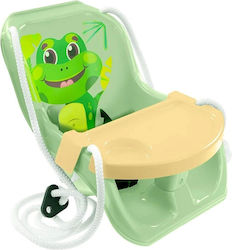 Mochtoys Plastic with Seat Belt Swing Frog Green Mochtoys Plastic with Seat Belt Swing Frog Green