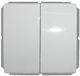 Harry Potter Recessed Wall Switch Double Without Frame White