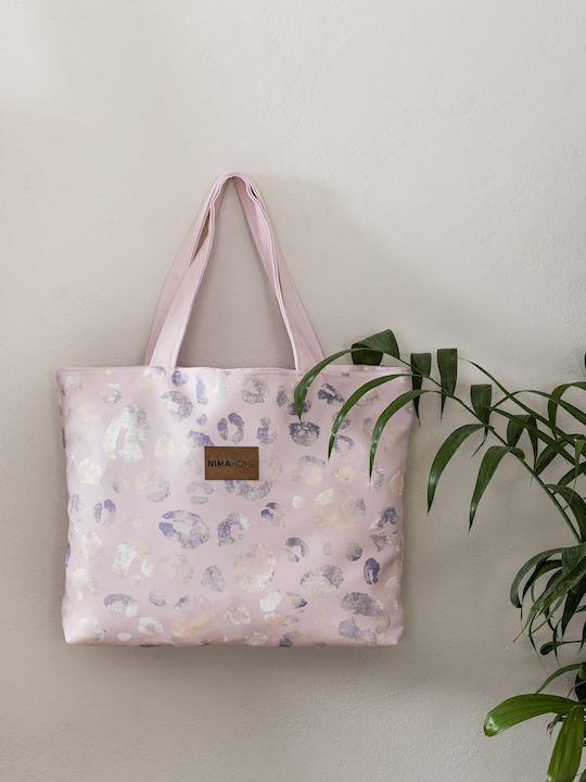 Nima Salty Love Stoff Strandtasche Rosa