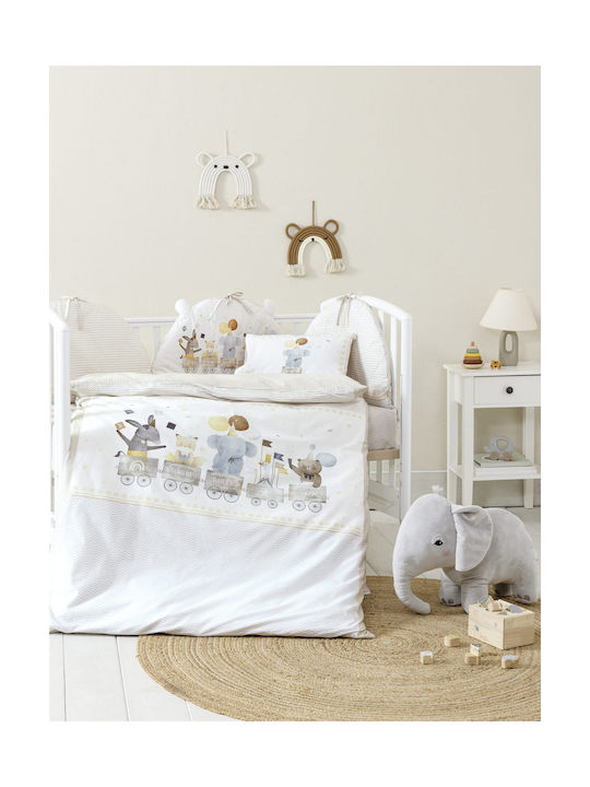 Nima Magic Party Baby Sheets Set Crib Cotton Beige 120x170cm 3pcs