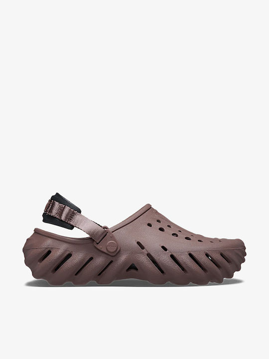 Crocs Echo Ανατομικά Σαμπό Καφέ