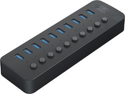 Orico USB Hub 10 Θυρών (USB-A) CT2U3-10AB