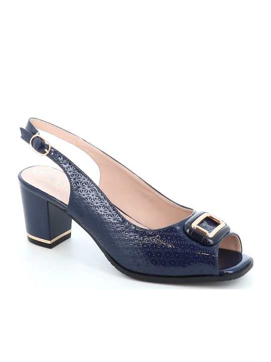Pumps mit Riemchen Blau