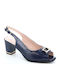 Pumps mit Riemchen Blau