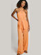 Edith Women's Sleeveless One-piece Suit Orange