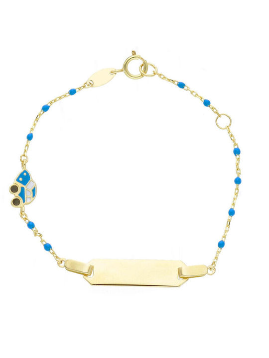 Mentzos Kinderarmband ID aus Gold