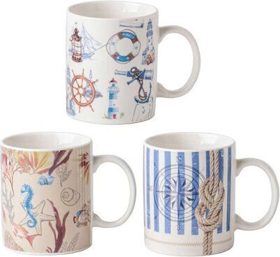 Marva Summer Becher Keramik in Verschiedenen Designs 350ml (Verschiedene Designs)