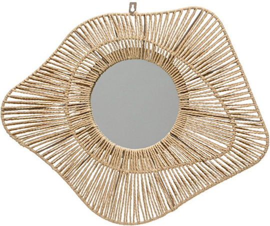Kaemingk Καθρέπτης Ασύμμετρος Μπεζ 63x50cm Kaemingk Καθρέπτης Ασύμμετρος Μπεζ 63x50cm