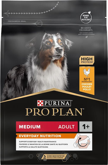 Pro Plan OptiBalance 3kg Hrană Uscată pentru Câini Adulţi de Rase Mici & Medii cu Pui, Carne, Pește, Păsări de curte și Orez