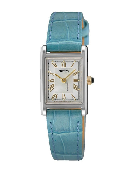 Seiko Damen Uhr mit Türkis Lederarmband SWR101P1 Skroutz Germany