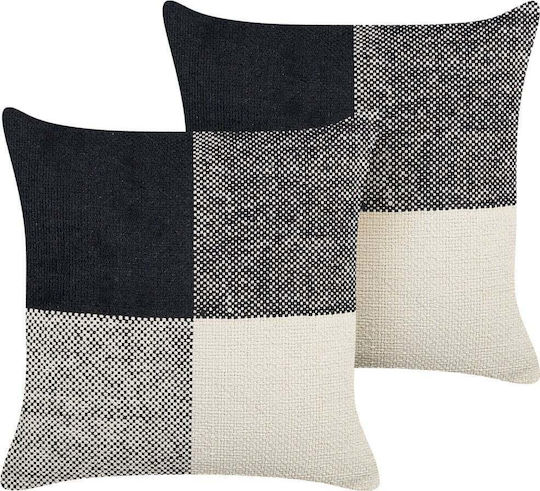 Beliani Sofa-Kissen aus 100% Baumwolle Mehrfarbig 45x45cm
