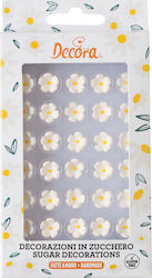 Small White Sugar Flowers 30pcs