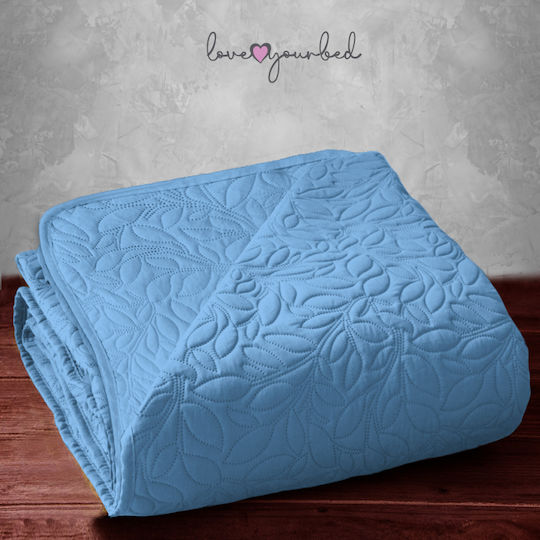 Go Smart Home Coverlet Queen Size Sky Blue 220x240cm