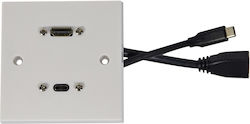 Av Link Wall Plate Usb-c/hdmi 8k 122.387uk Av Link Wall Plate Usb-c/hdmi 8k 122.387uk