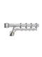 Enis by Domus Metallic Curtain Pole Montana Double with Rail Φ25mm 240cm Nickel Matte - Chrome