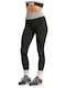 Training Women's Cropped High Waist Black Leggings