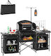 Vevor Aluminum Cupboard for Camping Folding Black