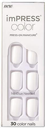 Kiss Impress Color Nagelspitzen in Weiß Farbe 30Stück 837582