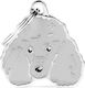 Dog ID Tag My Family Poodle Grey