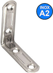 Inox Kiss Stainless Steel Corner Shelf Silver 60x60mm ART164N66