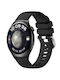 Huawei Watch 4 Silikonarmband Schnalle Flüssig Glänzend Silber 22mm Schwarz