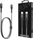 Next One Geflochten USB 2.0 Kabel USB-C männlich - USB-C Gray 1.2m