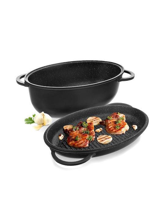 Orion Grande Cast Aluminum Pan with Lid with Non-Stick Interior Coating 19cm