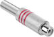 Silver Rca Socket 3 Stripes Red Cable