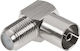 TV-Steckdose F-Winkel Metallstecker