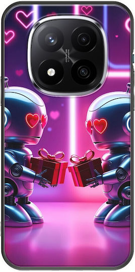Valentine's Day Futuristic Lovebots Case for Xiaomi Poco X7 5G Black TPU Black Silicone