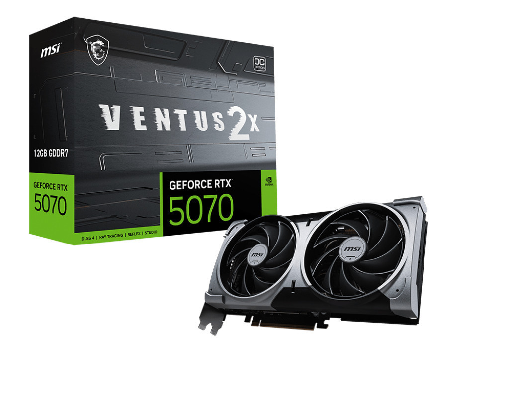 MSI GeForce RTX 5070 12GB GDDR7 Ventus 2X OC Κάρτα Γραφικών