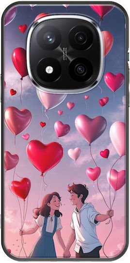 Valentine's Day Heart Balloons In Sky Xiaomi Poco X7 5g Black TPU Silicone Case