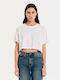Bluze Damă Crop Tricou Monocrom 251.BW33.208-Alb