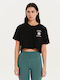 Women's Athletic Crop T-shirt Black