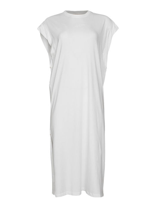 Boss Sommer Midi Damenkleid Weiß